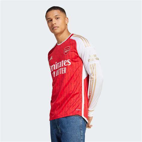 adidas Men's Soccer Arsenal 23/24 Long Sleeve Home Jersey